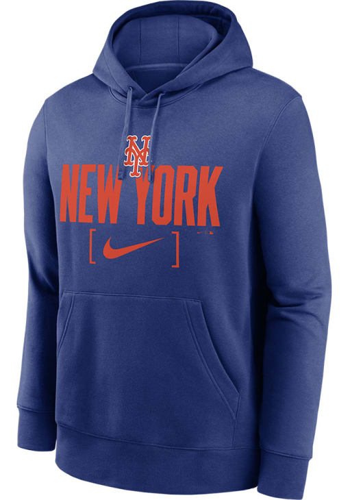 Nike New York Mets Mens ROYAL Club Stack Hoodie - 173202726