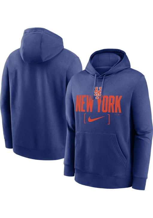 Nike New York Mets Mens ROYAL Club Stack Hoodie - 173202726