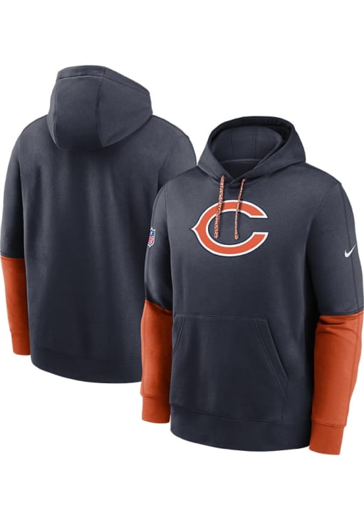 新品　CHICAGO BEARS HOODIE Lサイズ フレンチ・テリー Nike Chicago Bears Mens NAVY Sideline Club Hoodie - 173204478