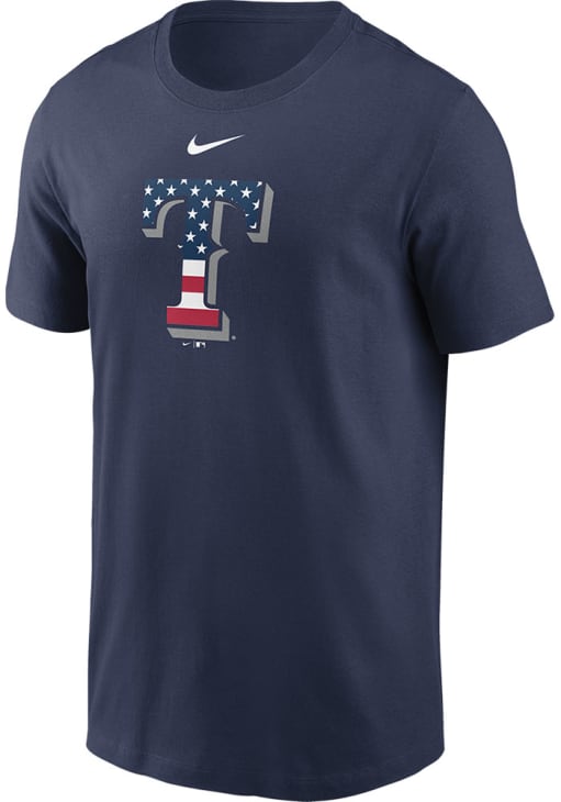 Nike Texas Rangers NAVY Americana Short Sleeve T Shirt - 173204641