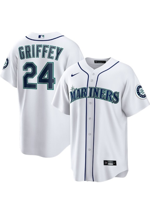 Ken Griffey Jr. Seattle Mariners Mens Replica WHITE Home Jersey