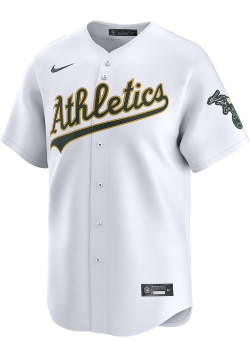 Nike Oakland Athletics Mens WHITE Home 2024 Limited Baseball