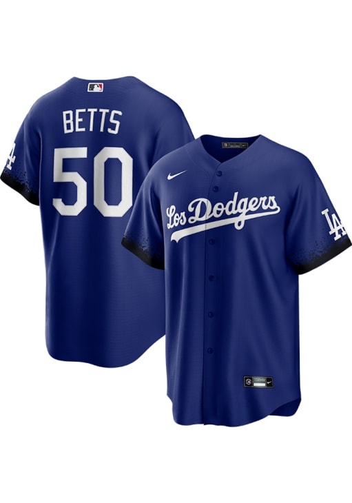 Mookie Betts Los Angeles Dodgers Mens Replica BLUE City Con Jersey