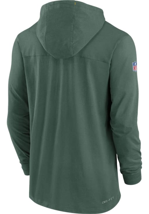 Nike Green Bay Packers Mens GREEN Dri-FIT Lightweight Hoodie