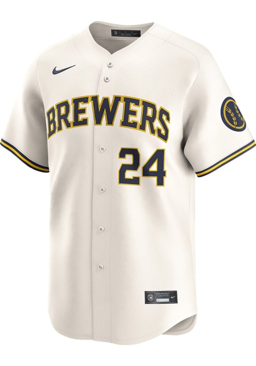 William Contreras Milwaukee Brewers Mens White Home 2024 Limited William Contreras Milwaukee Brewers Mens White Home 2024 Limited
