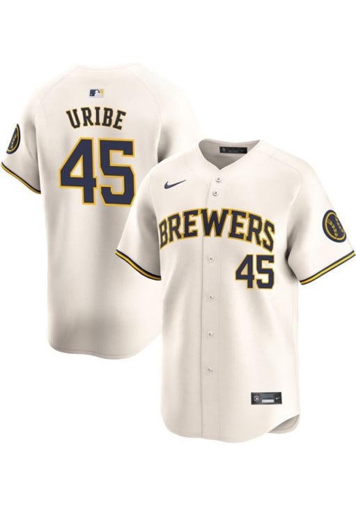 Abner Uribe Milwaukee Brewers Mens White Home 2024 Limited
