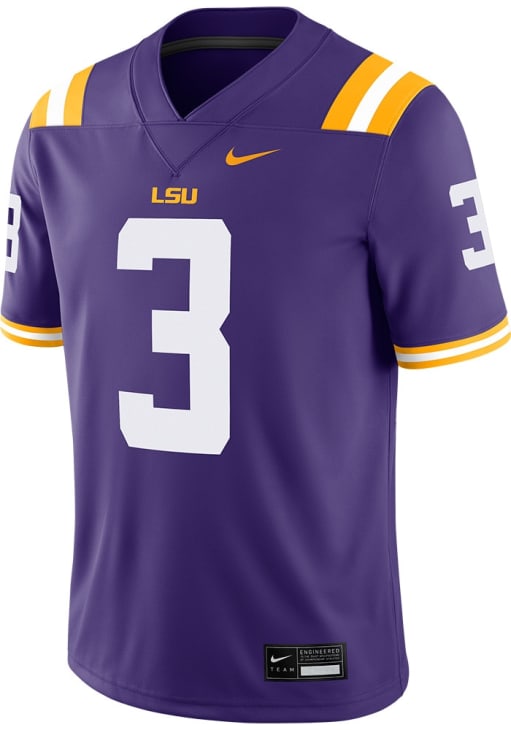 貴重 オデルベッカムjr. BECKHAM JR. ユニホーム LSU Odell Beckham Jr LSU Tigers PURPLE Home Game Jersey - 173207226