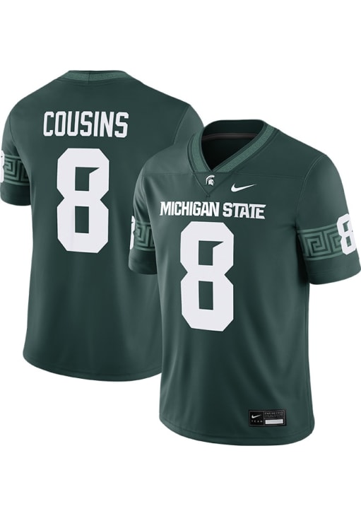 Kirk Cousins Mens GREEN Michigan State Spartans Home Game Football