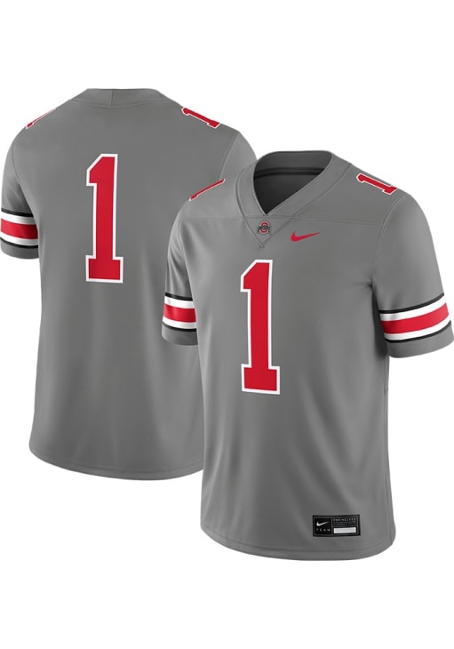 Nike Ohio State大学 アメフト ゲームシャツ XXL Nike Mens DARKGREY Ohio State Buckeyes Alternate Game Jersey