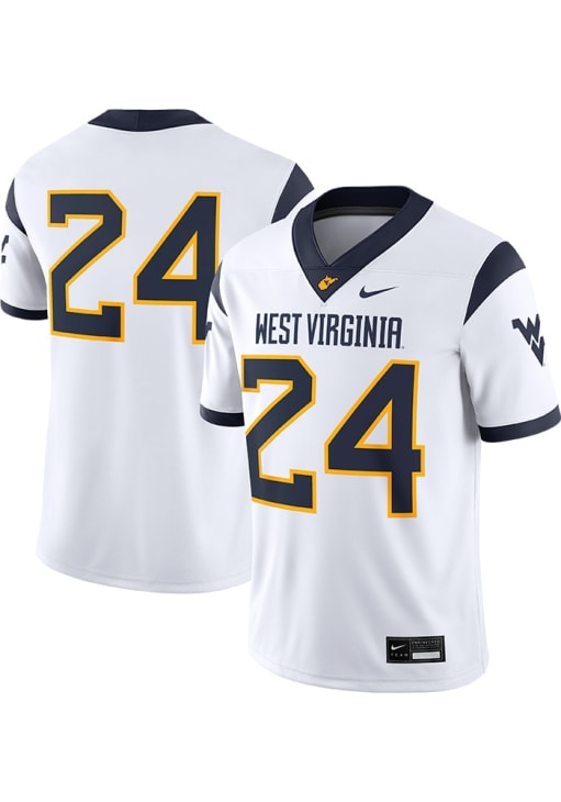 Nike West Virginia Mountaineers WHITE Road Game Jersey - 173207413