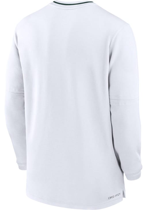 Nike Michigan State Spartans Mens WHITE Sideline Coach Pullover