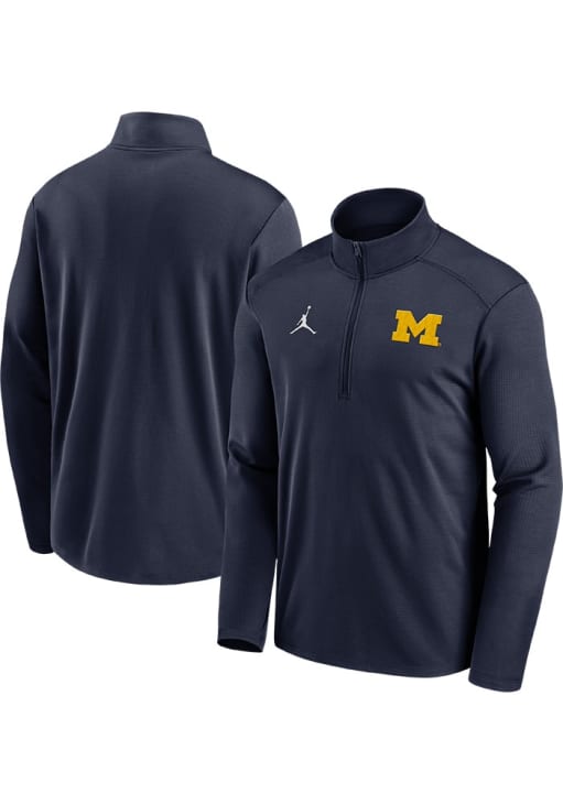 Nike Michigan Wolverines Mens BLUE Jordan Pacer Pullover - 173207815