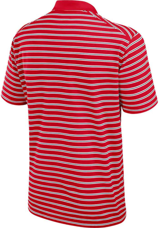 Nike Mens Red Arizona Wildcats Stripe Short Sleeve Polo Shirt