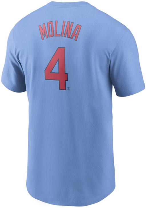 Yadier Molina St Louis Cardinals LIGHT BLUE Name And Number Short