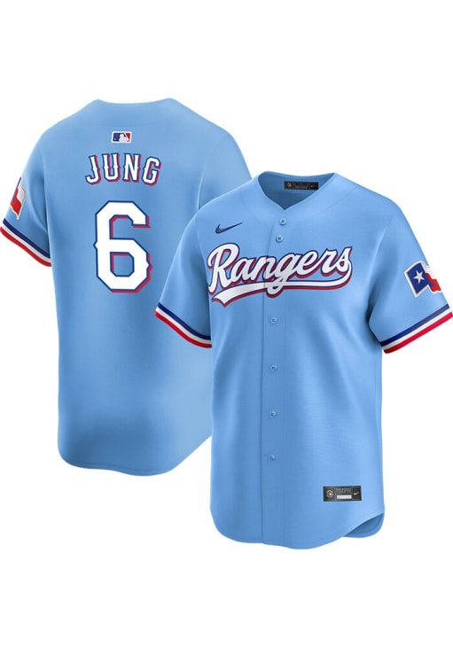 Josh Jung Texas Rangers Mens LIGHT BLUE Alt 2024 Limited Baseball
