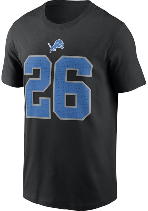 Jahmyr Gibbs Detroit Lions BLACK Alt Short Sleeve Player T Shirt