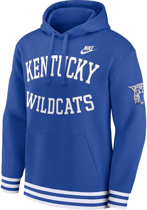 Nike Kentucky Wildcats Mens BLUE Modern Tradition Retro Hoodie