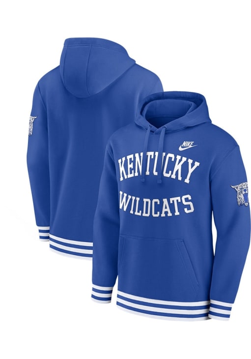 Nike Kentucky Wildcats Mens BLUE Modern Tradition Retro Hoodie