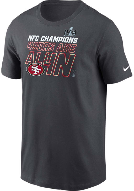 Nike San Francisco 49ers CHARCOAL NFC Conference Champs 2023 Short