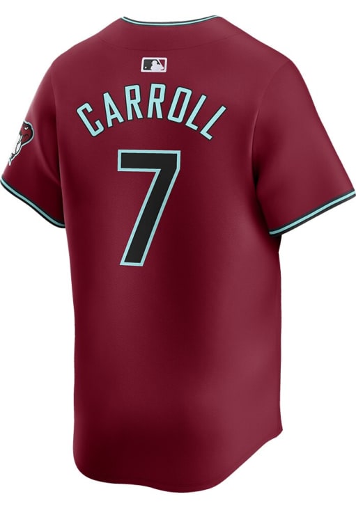 RED5　Q-4 23 24 Corbin Carroll Arizona Diamondbacks Mens Red Alt 2024 Limited