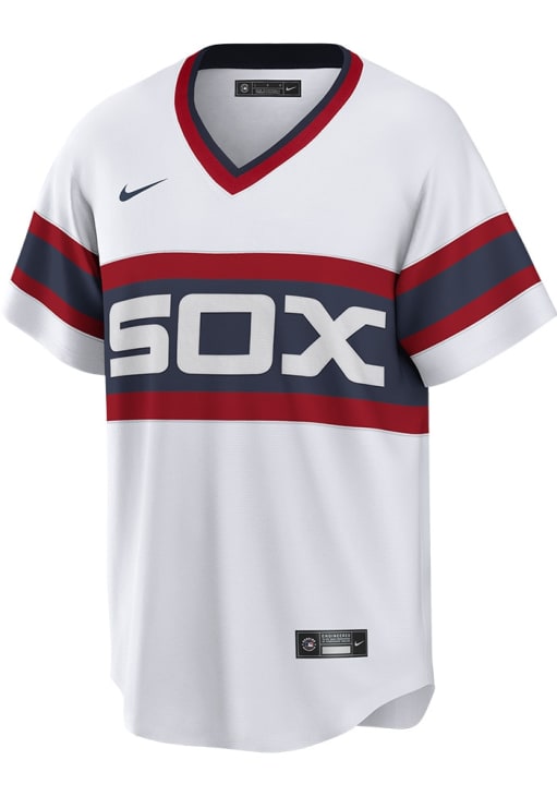 Chicago White Sox Mens Nike Replica WHITE Throwback Jersey - 17321250