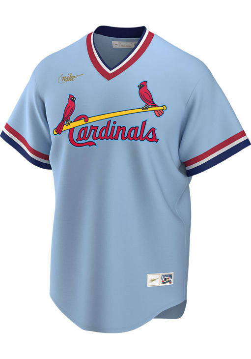 St Louis Cardinals Nike LIGHT BLUE Throwback Cooperstown Jersey