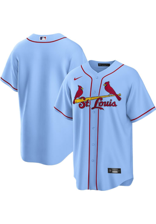 St Louis Cardinals Mens Nike Replica LIGHT BLUE Alternate Jersey