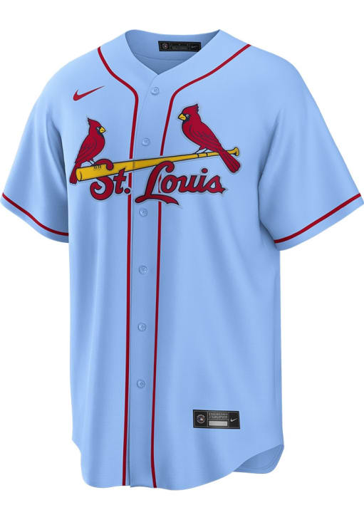 St Louis Cardinals Mens Nike Replica LIGHT BLUE Alternate Jersey