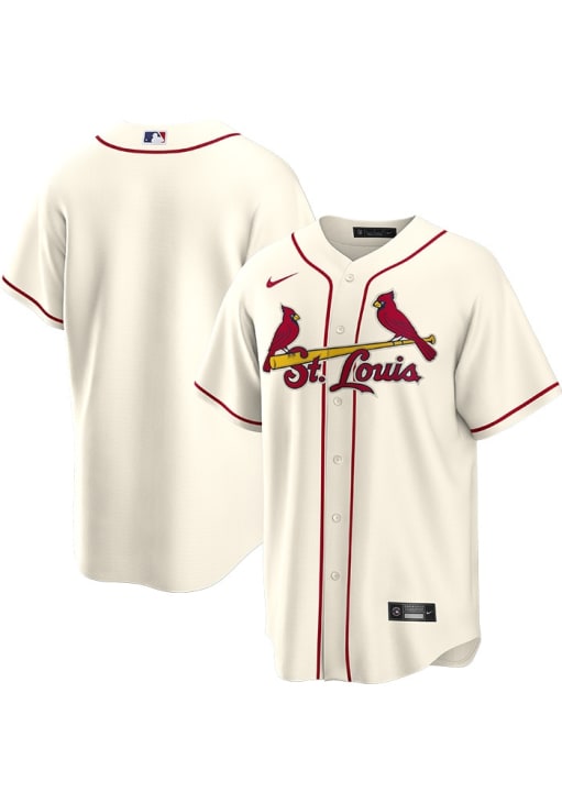 St Louis Cardinals Mens Nike Replica IVORY Alternate Jersey - 17321302