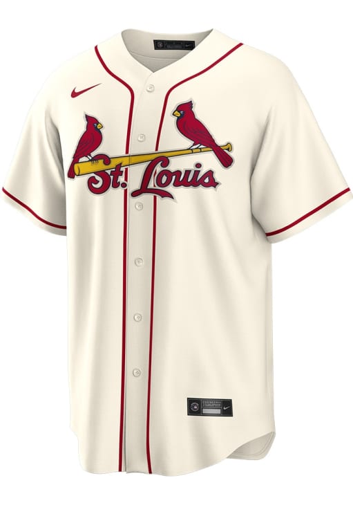 St Louis Cardinals Mens Nike Replica IVORY Alternate Jersey - 17321302