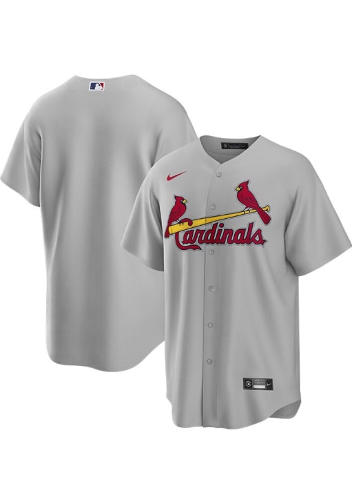 St Louis Cardinals Mens Nike Replica GREY Road Jersey - 17321304