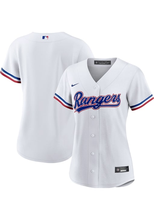 Texas Rangers Womens Nike Replica WHITE Home Jersey - 17321313 Texas Rangers Womens Nike Replica WHITE Home Jersey - 17321313