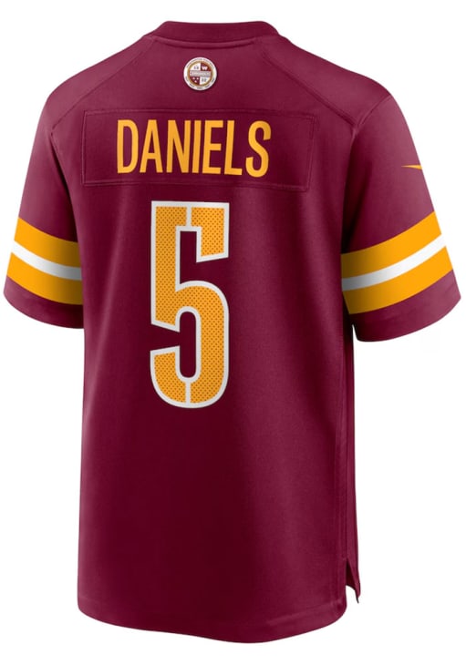 Jayden Daniels Washington Commanders MAROON Home Jersey - 173213183