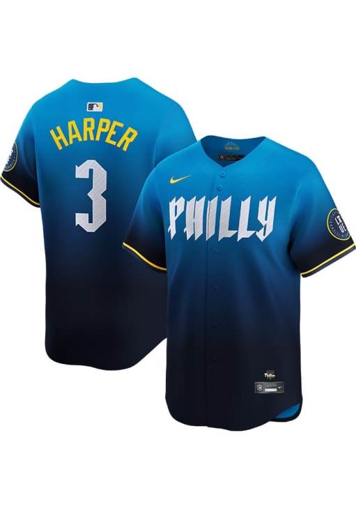 Bryce Harper Philadelphia Phillies Mens BLUE City Connect Limited
