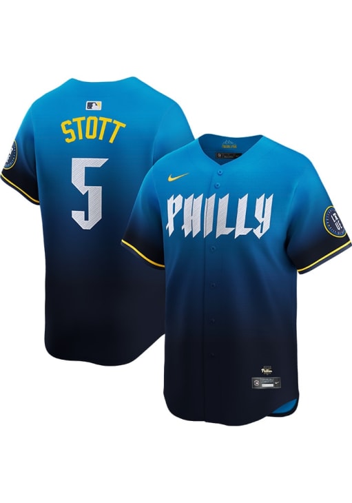 Bryson Stott Philadelphia Phillies Mens BLUE City Connect Limited