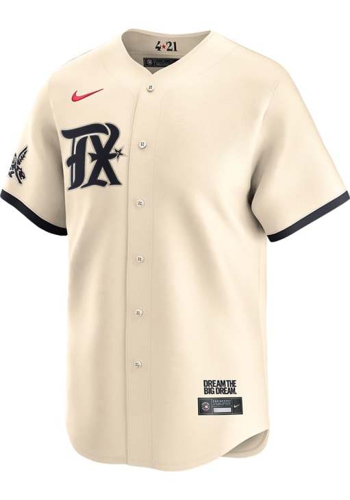 Nike Texas Rangers Mens TAN City Connect Limited Baseball Jersey