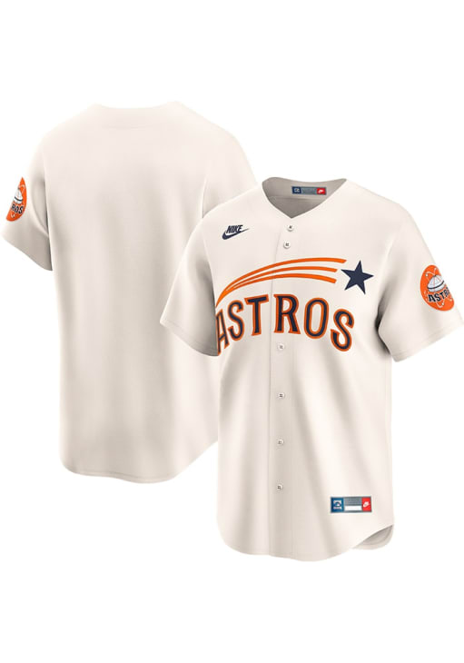 Houston Astros Nike IVORY Throwback Cooperstown Jersey - 173213539