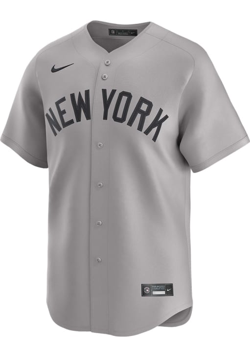 Nike New York Yankees Mens GREY Road Limited Baseball Jersey