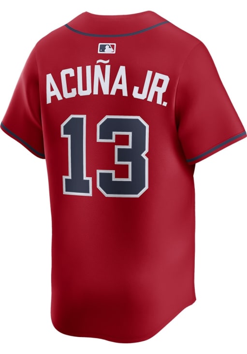 Ronald Acuna Jr Atlanta Braves Mens Red Alt Limited Baseball