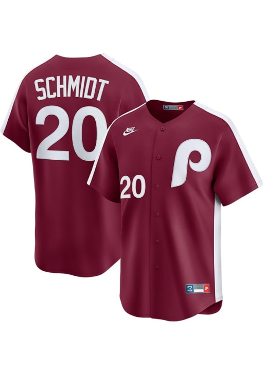 Philadelphia Phillies Mike Schmidt Nike MAROON Throwback