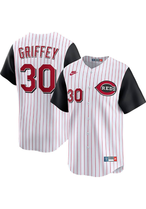 Cincinnati Reds Ken Griffey Nike White Throwback Cooperstown