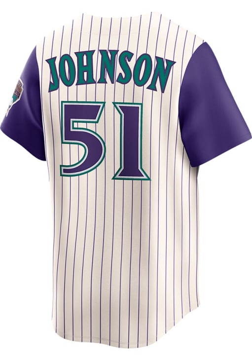 Arizona Diamondbacks Randy Johnson Nike IVORY Throwback