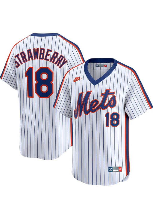 New York Mets Darryl Strawberry Nike White Throwback Cooperstown