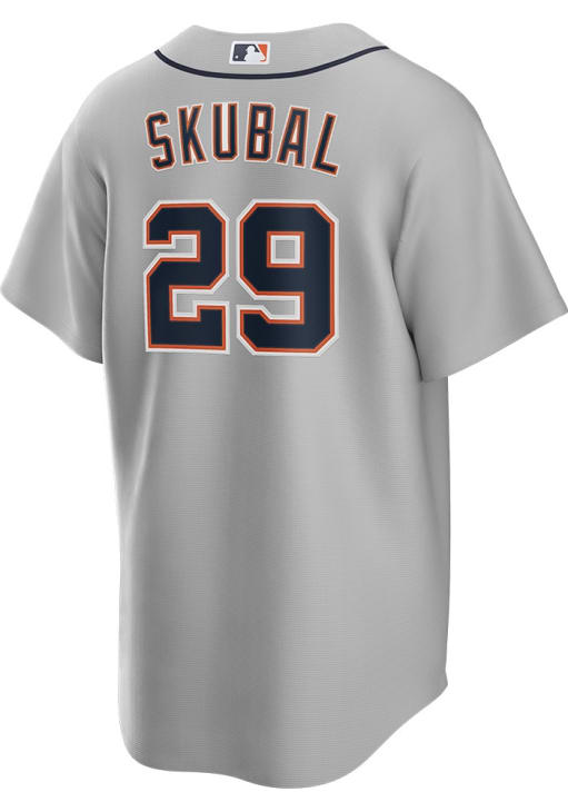 Tarik Skubal Detroit Tigers Mens Replica GREY Road Jersey - 173213670