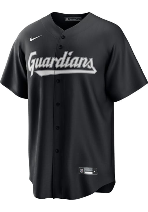 Cleveland Guardians Mens Nike Replica BLACK Blank Fashion Jersey