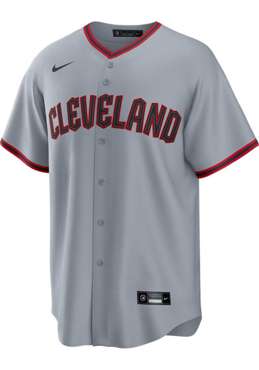 Cleveland Guardians Mens Nike Replica GREY Blank Home Jersey