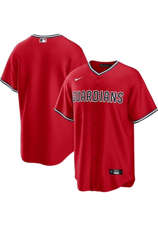 Cleveland Guardians Mens Nike Replica Red Blank Alt Jersey - 173213787