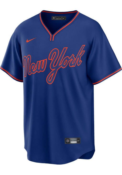 New York Mets Mens Nike Replica ROYAL Blank Alt Jersey - 173213798