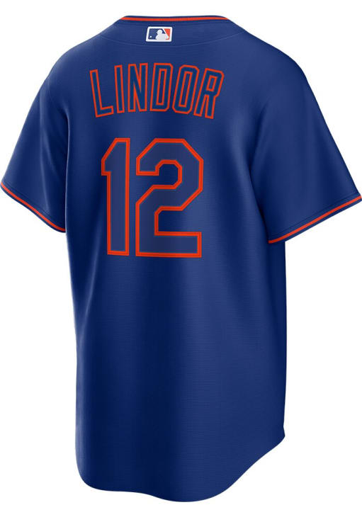 Francisco Lindor New York Mets Mens Replica ROYAL Alt Jersey