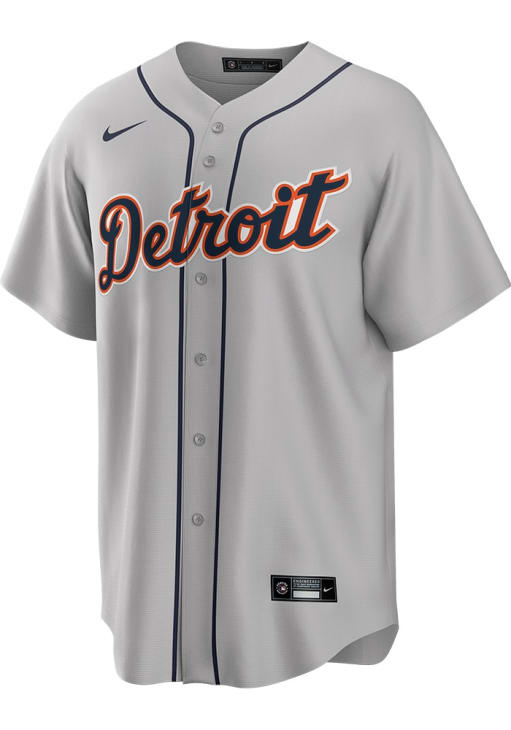 Riley Greene Detroit Tigers Mens Replica GREY Road Jersey - 173213819